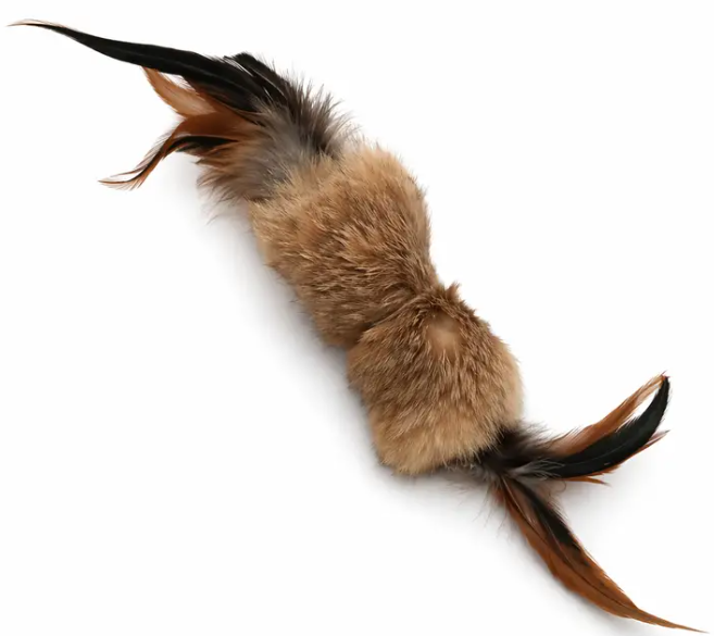 Natural Rabbit Cat Kickers w/Sound