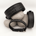 Leather Foil Hammered Dog Leashes