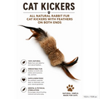 Natural Rabbit Cat Kickers w/Sound