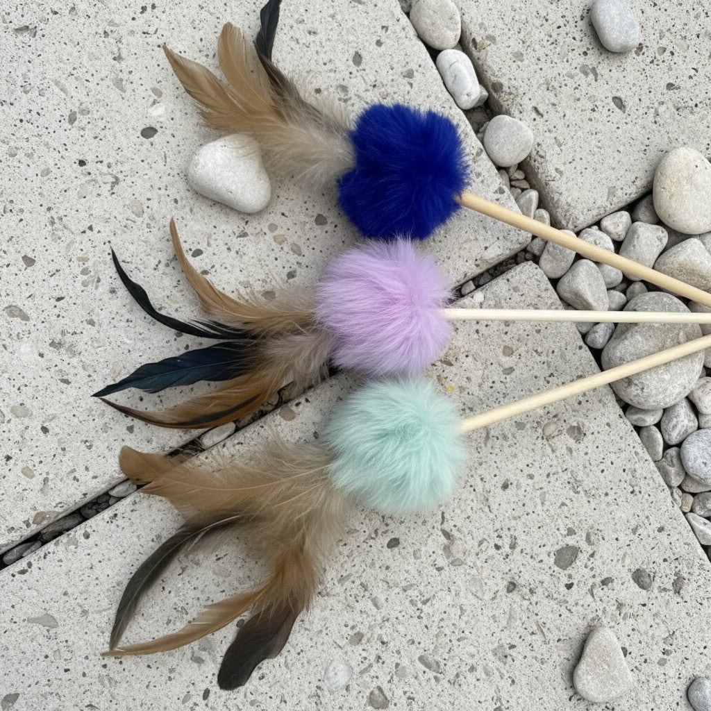 Cat Wands with Rabbit Fur