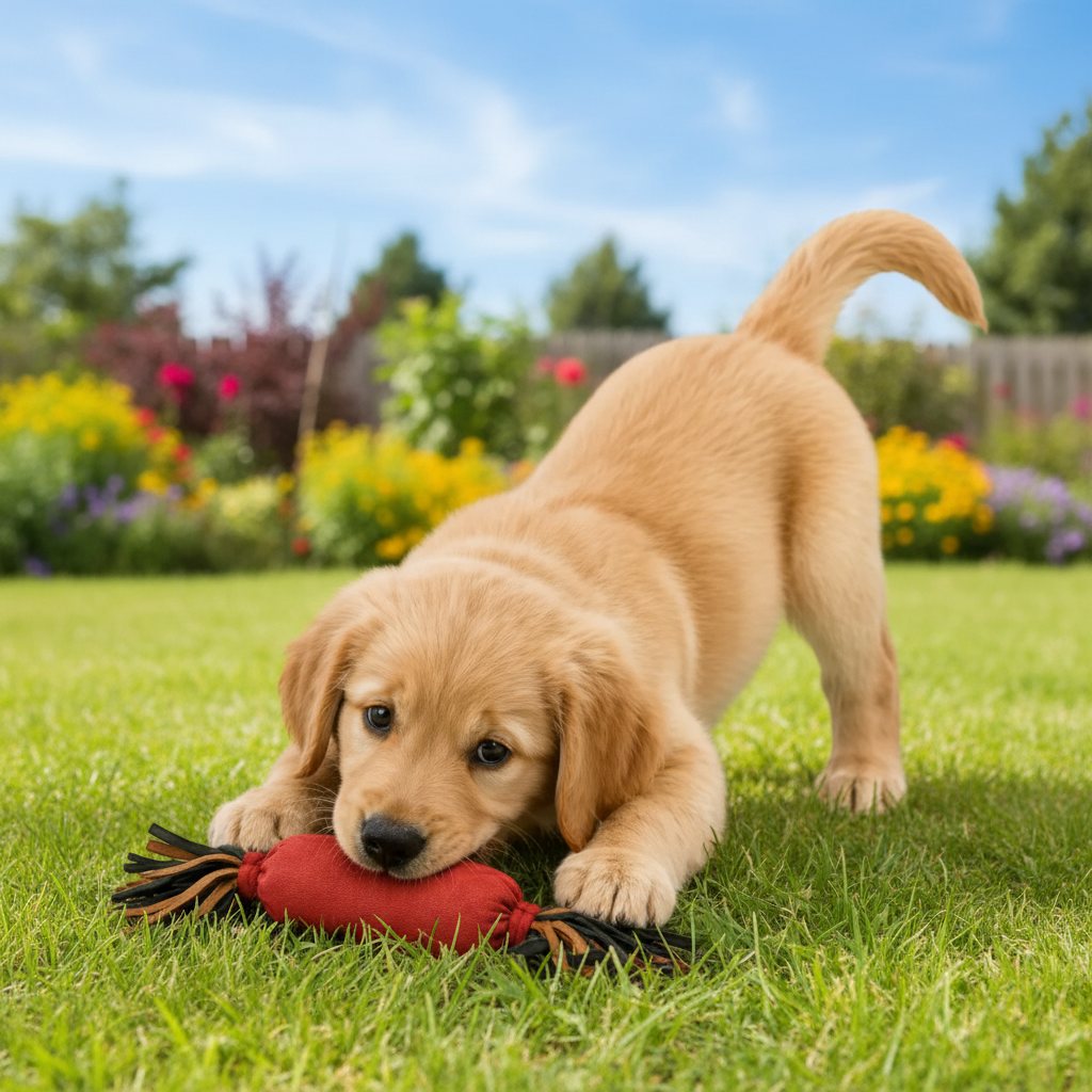 Leather Hot Dog Toy with Squeaker