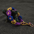 Purple/Blue/Yellow w/Gold Flower Paracord  Collar-Martingale