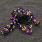 Purple/Blue/Yellow w/Gold Flower Paracord Collar-Buckle