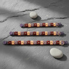 Maroon/Peach/Purple Paracord Break Away Collar-Cats