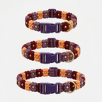 Maroon/Peach/Purple Paracord Break Away Collar-Cats