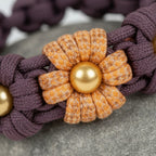 Maroon/Peach/Purple Paracord Buckle Collar 4MM
