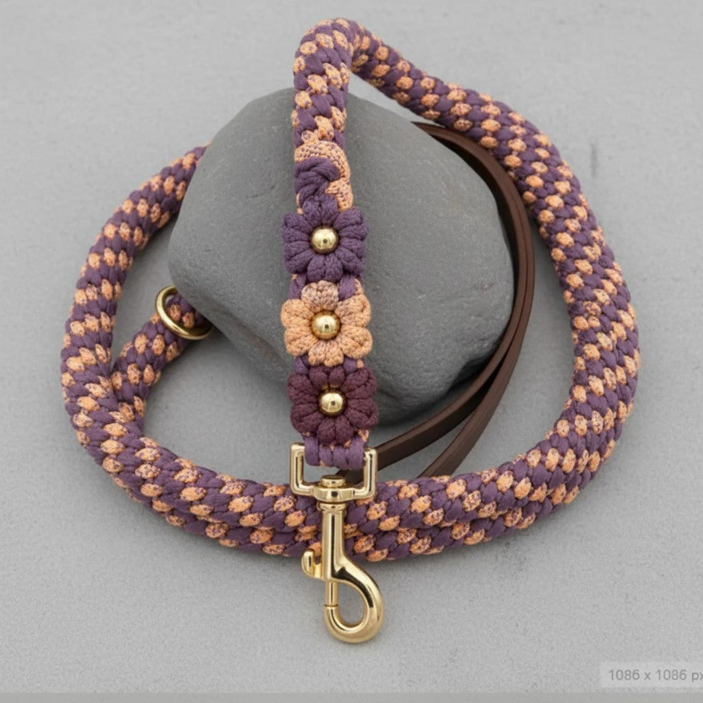 Maroon/Peach/Purple Paracord Buckle Collar 4MM