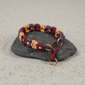 Maroon/Peach Flower/Purple Paracord Martingale Collar