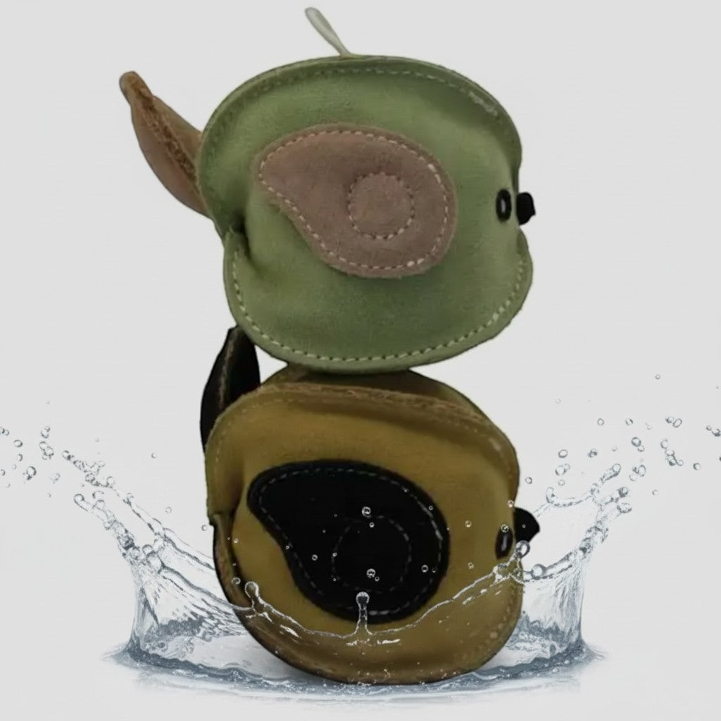 Leather Puffer Fish Dog Toy