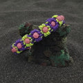 Purple/Green Paracord Collar w/Rose Gold Center Bead