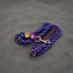 Purple/Blue/Yellow w/Gold Flower Paracord Leash