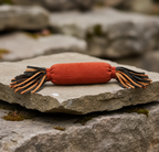 Leather Hot Dog Toy with Squeaker