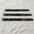 Black Flat Weave Paracord Collar/Leash Set w/Shimmer Thread