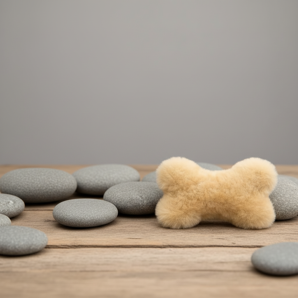 100% Sheepskin Bone w/Squeaker