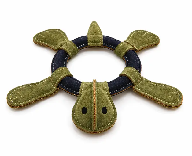 Leather Ring Turtles w/Squeaker